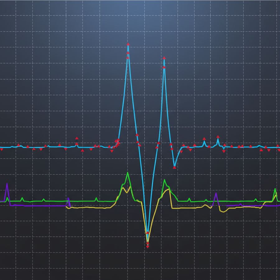 Datalog graph showing knock retard spikes during a wide-open throttle pull
